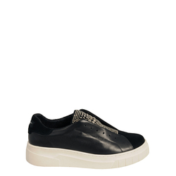 Sir Biss Leather slip-on sneaker with jewel details, black, 36 EU