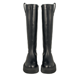 Incantesimo Leather boot with coloured rubber sole, black, 39 EU