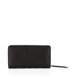 Folletti Large zip-around leather wallet, black