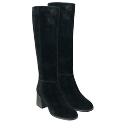 Bosco Leather high-heeled boot, black, 37 EU