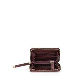 Folletti Medium zip-around leather wallet, bordeaux