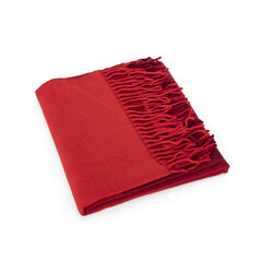 Narciso Two-tone checkered scarf with fringes, red