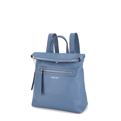 Tosca Blu Essential Genuine leather backpack, blue