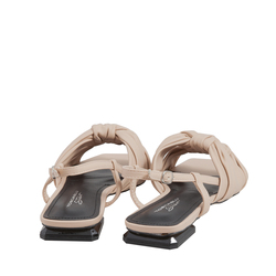 Lampedusa Braided leather low-heel sandal, pink, 40 EU