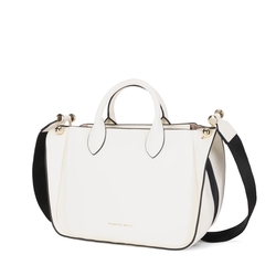 Margherita Leather handbag, white