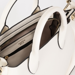Margherita Leather handbag, white