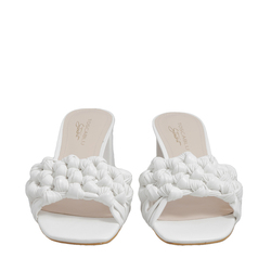 Chioggia Mid-heel woven slipper, white, 39 EU