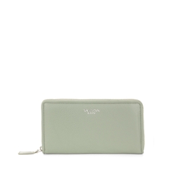 Nocciola Large zip-around leather wallet, green