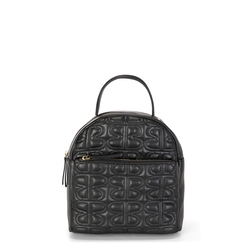 Bouquet Backpack with quilted logo, black