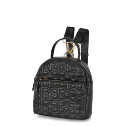 Bouquet Backpack with quilted logo, black