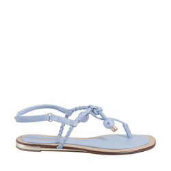 Costa Rei Low heel flip-flop with decoration, light blue, 36 EU