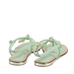 Costa Rei Low heel flip-flop with decoration, green, 38 EU