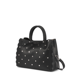 Anemone Handbag with metal studs, black