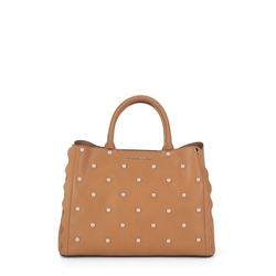 Anemone Handbag with metal studs, brown