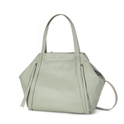 Nocciola Large leather tote bag, green