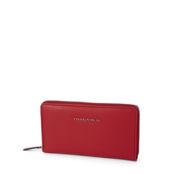 Biancospino Large zip-around leather wallet, red