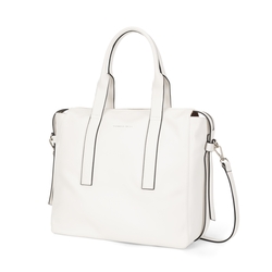Iris Leather tote bag, white