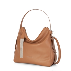 Iris Leather slouchy bag, brown