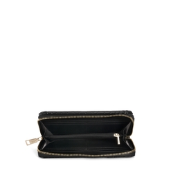 Ciclamino Large zip-around leather wallet, black