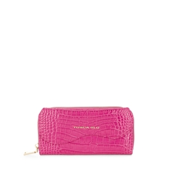 Ciclamino Large zip-around leather wallet, pink