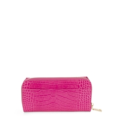 Ciclamino Large zip-around leather wallet, pink