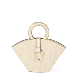 Non Ti Scordar Di Me Mini basket handbag with pendant, gold