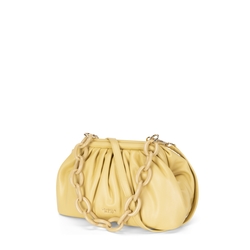 Sole Clutch bag with chain, yellow
