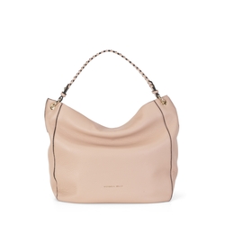 Peonia Leather slouchy bag, pink