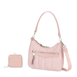 Life Slouchy bag with coin purse, pink