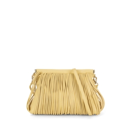 Ananas Large clutch bag with fringes, yellow