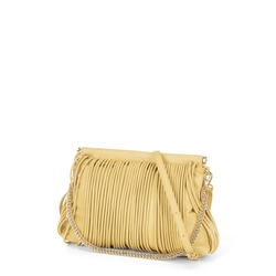 Ananas Large clutch bag with fringes, yellow