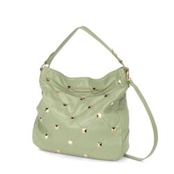 Ranuncolo Large slouchy bag with applications, green
