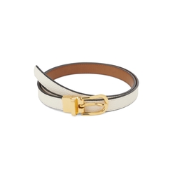 Tosca Blu Thin double-sided leather belt, brown, 90 EU