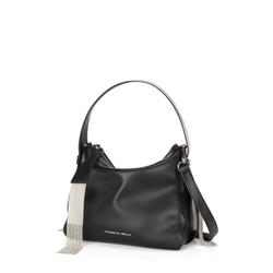 Iris Small leather crossbody bag, black