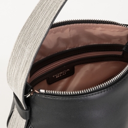 Iris Small leather crossbody bag, black