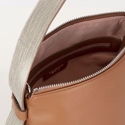 Iris Small leather crossbody bag, brown