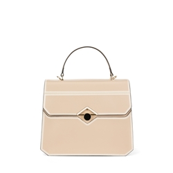 Mughetto Leather handbag with chain, pink