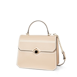 Mughetto Leather handbag with chain, pink