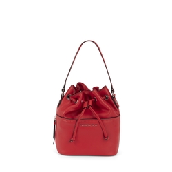 Biancospino Leather bucket bag , red
