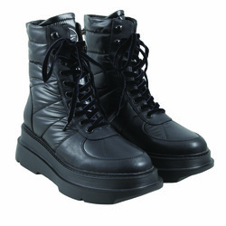Canazei Canazei lace-up biker in nylon, black, 38 EU