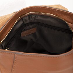 Canada Leather backpack with flap, leather