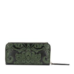 Marbella Large wallet with zip around, green