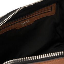 New York Double slider shoulder bag, leather