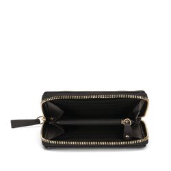 Dublin Medium zip-around leather wallet, black