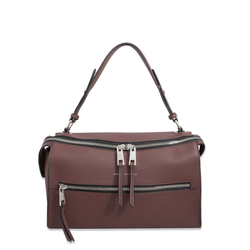 New York Semi-rigid shoulder bag, bordeaux