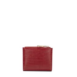 Helsinki Leather wallet with zip, red