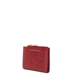 Helsinki Leather wallet with zip, red