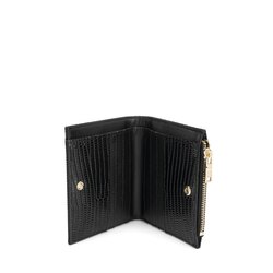 Helsinki Leather wallet with zip, black