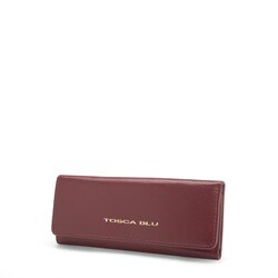 Basic Wallets Leather keyring, dark red