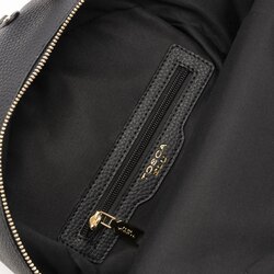 Bruxelles Rigid backpack with zip closure, black